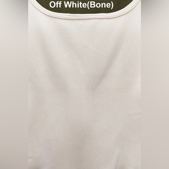 NWT - Seamless Ribbed Fitted Style Body Jumpsuit ~ Bone - Picture 3 of 7